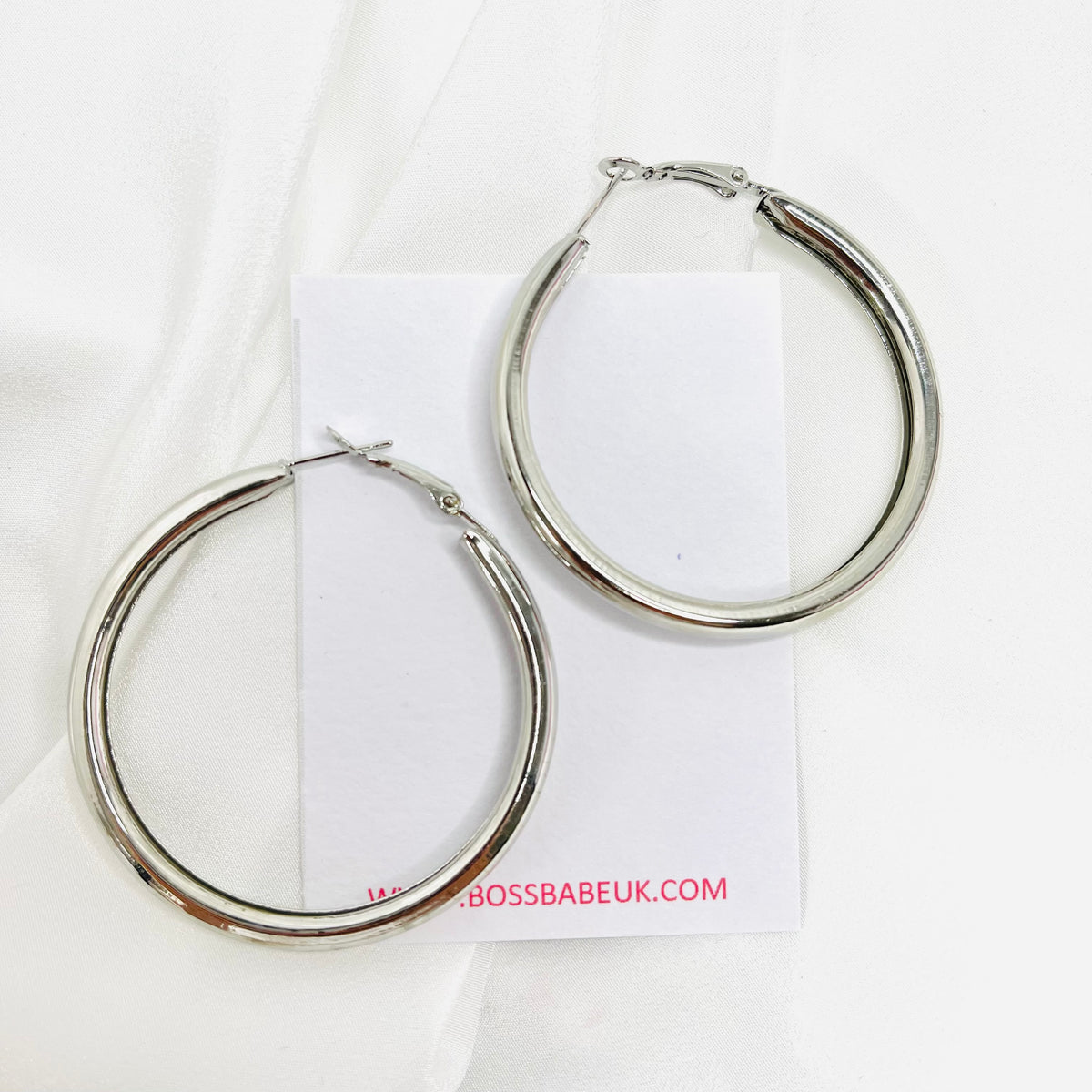 Silver Chunky Hoop
