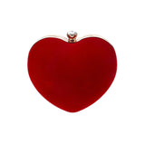 Red Velvet Heart Clutch Bag