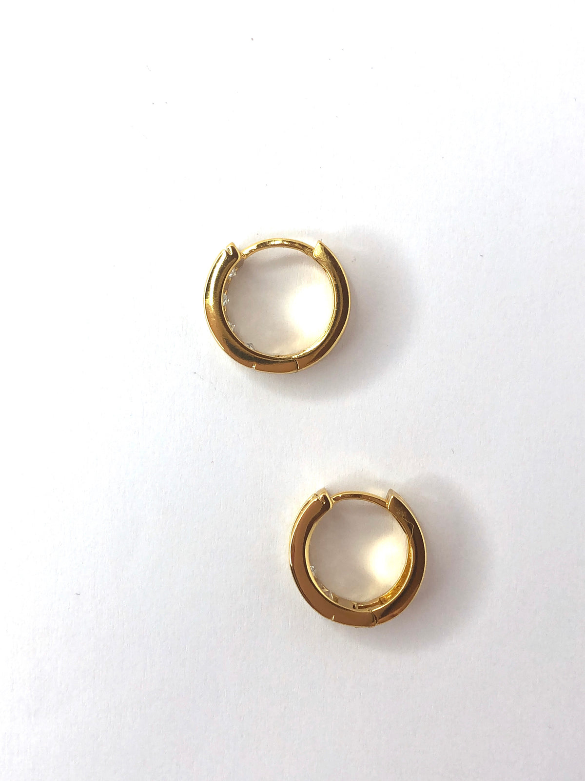Gold Diamond Hoops