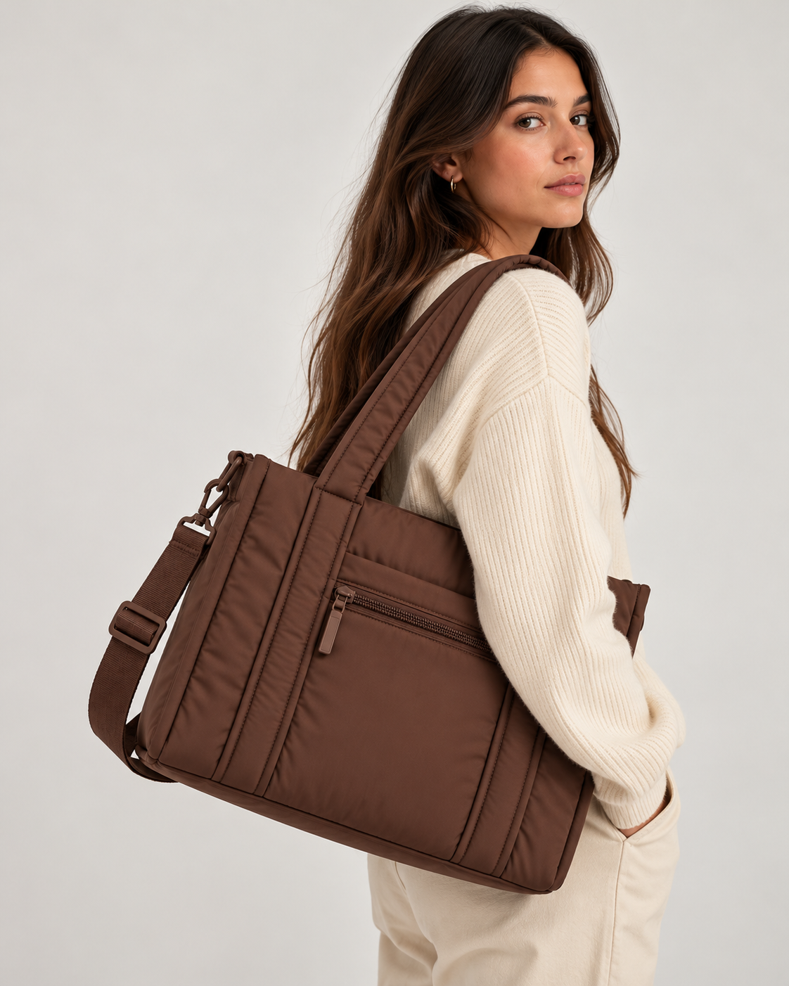 THE MUSE TOTE - BROWN