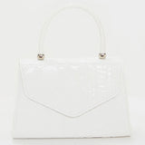 White Croc PU Envelope Bag