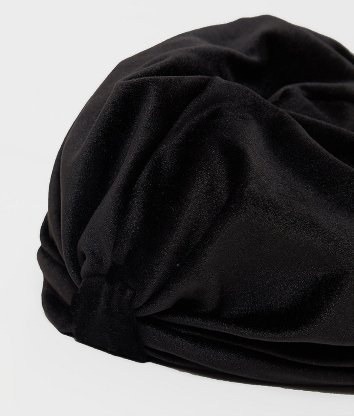 Velvet Black Knotted Turban