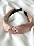 Rose Pink Silk Knot Headband