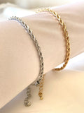 Gold Twist Chain Bracelet