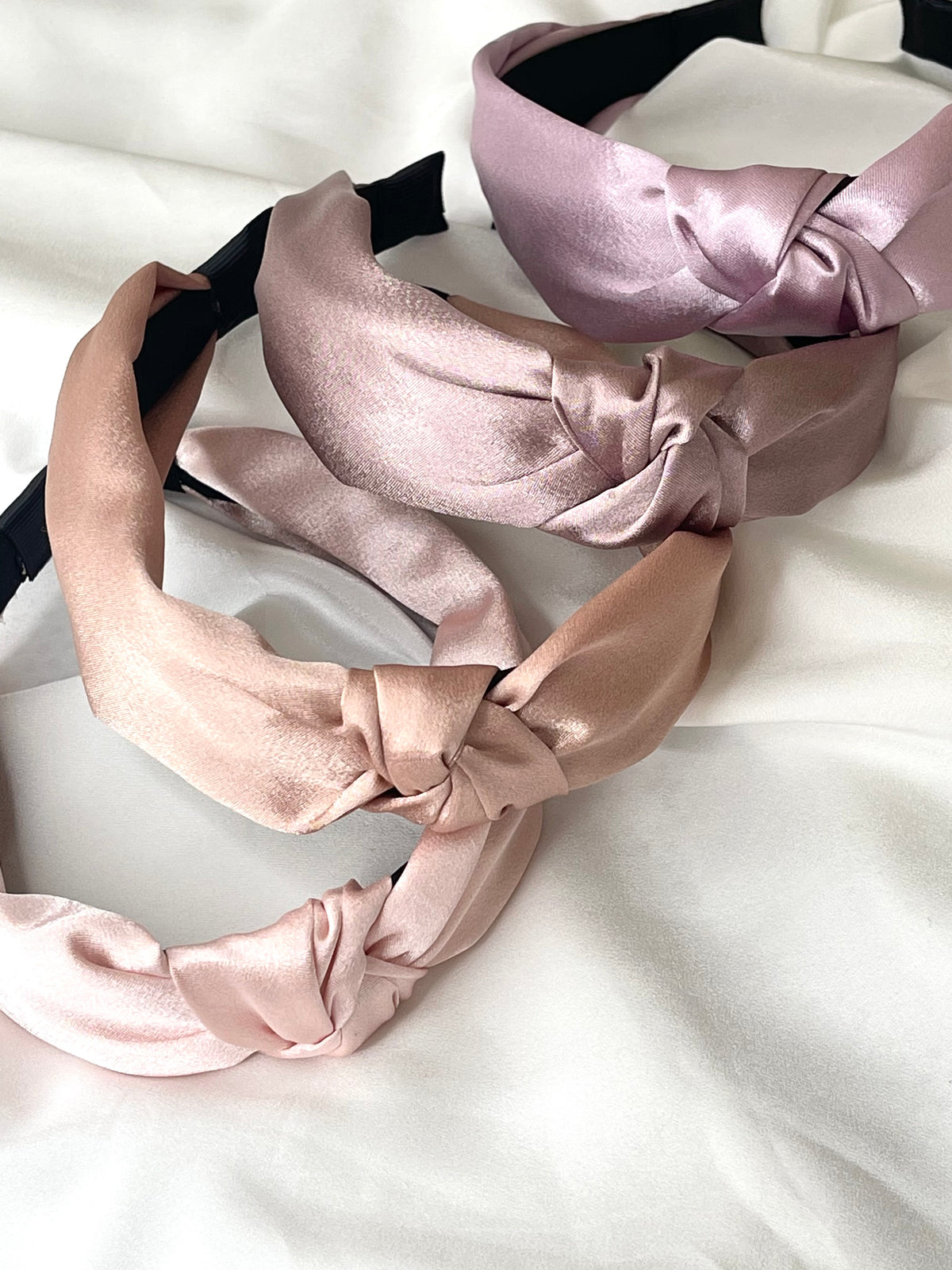 Pastel Pink Silk Knot Headband