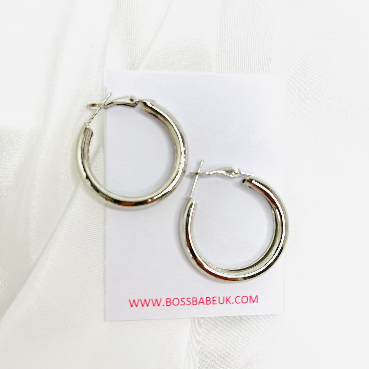 Silver Chunky Hoop