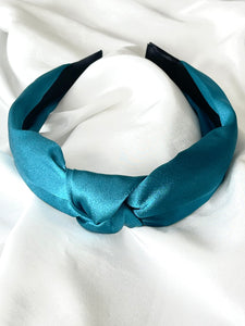 Turquoise Silk Knot Headband
