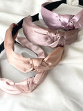 Rose Pink Silk Knot Headband