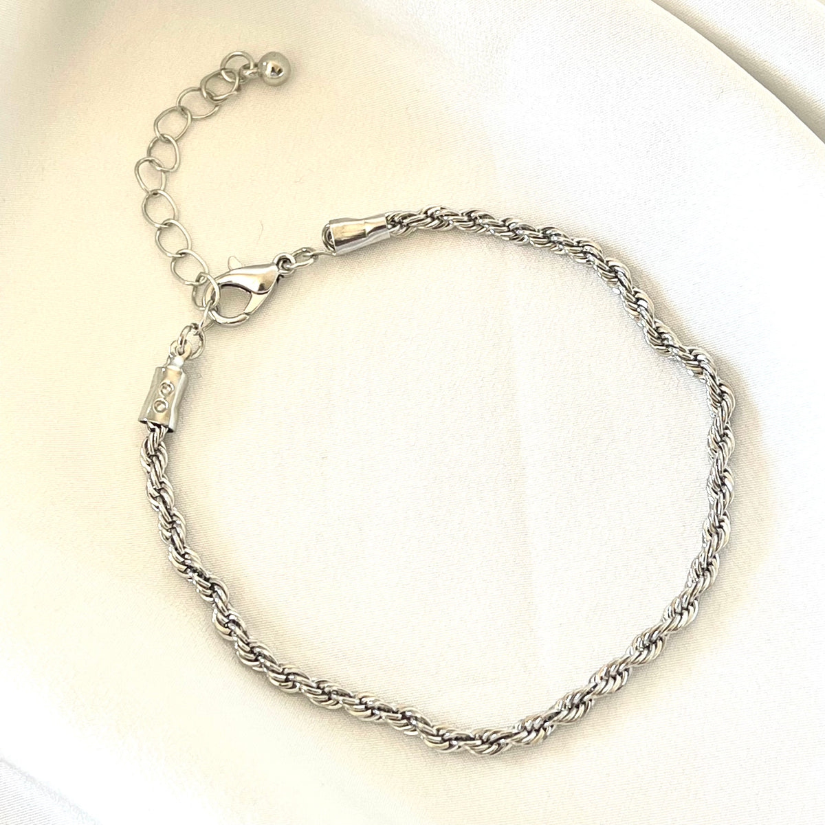 Silver Twist Chain Bracelet