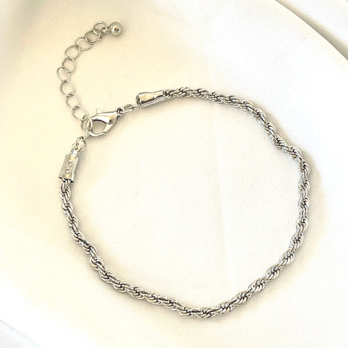 Silver Twist Chain Bracelet