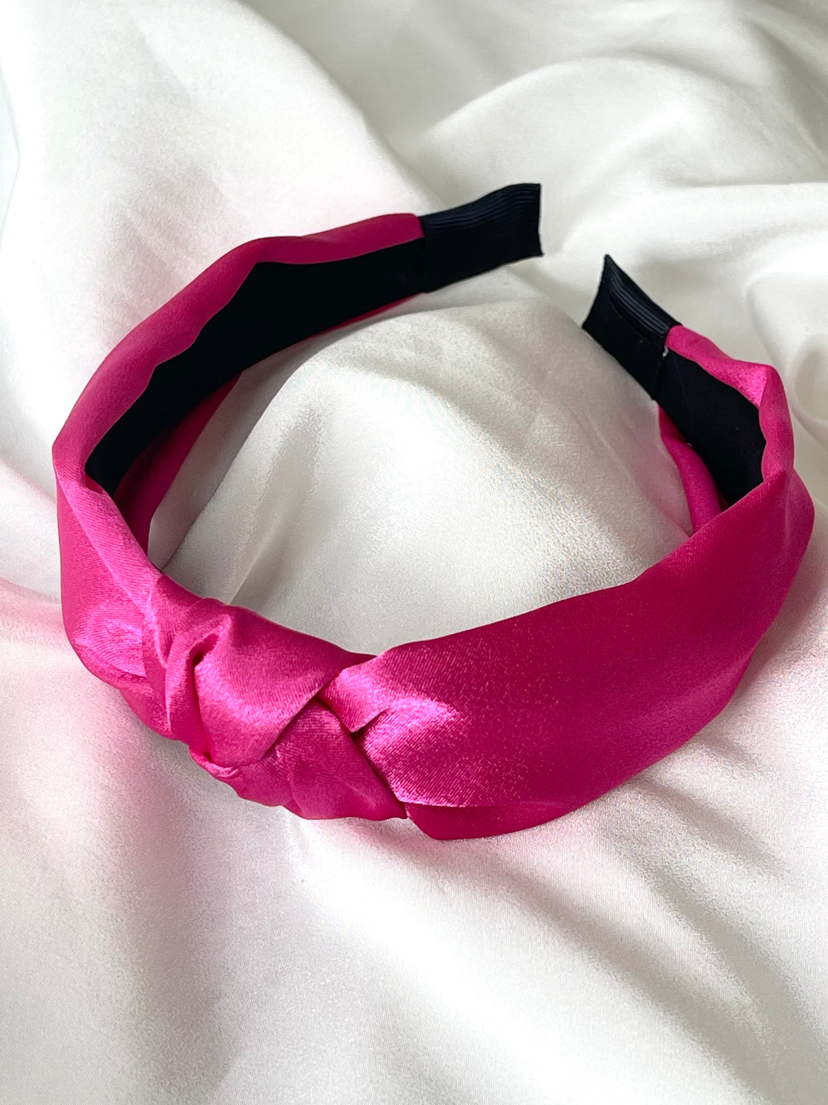 Hot Pink Silk Knot Headband