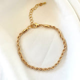 Gold Twist Chain Bracelet