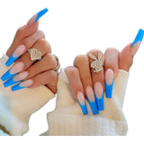 Blue Soda Coffin Nails