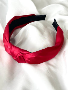 Red Silk Knot Headband