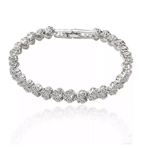 Silver Diamanté Love Bracelet