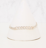 Diamond Silver Choker Chain Necklace