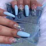 Butterfly Sky Coffin Nails