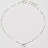 Silver Heart Diamanté Choker