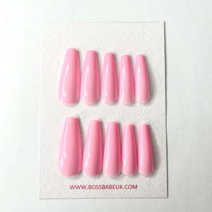 Baby Pink Coffin Nails
