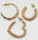 Gold Mini Multi Shape Hoop Earring Collection