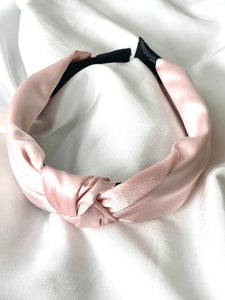 Pastel Pink Silk Knot Headband