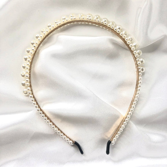 Gold Queen Pearl Headband