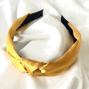 Mustard Silk Knot Headband