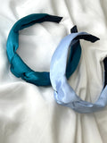 Sky Blue Silk Knot Headband