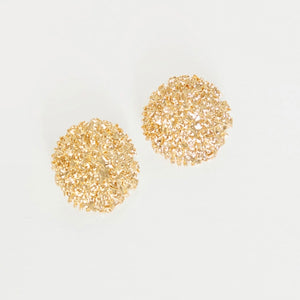 Gold Texture Stud Earrings