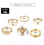 Gold Heart Ring Collection