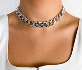Silver Choker Chain Necklace